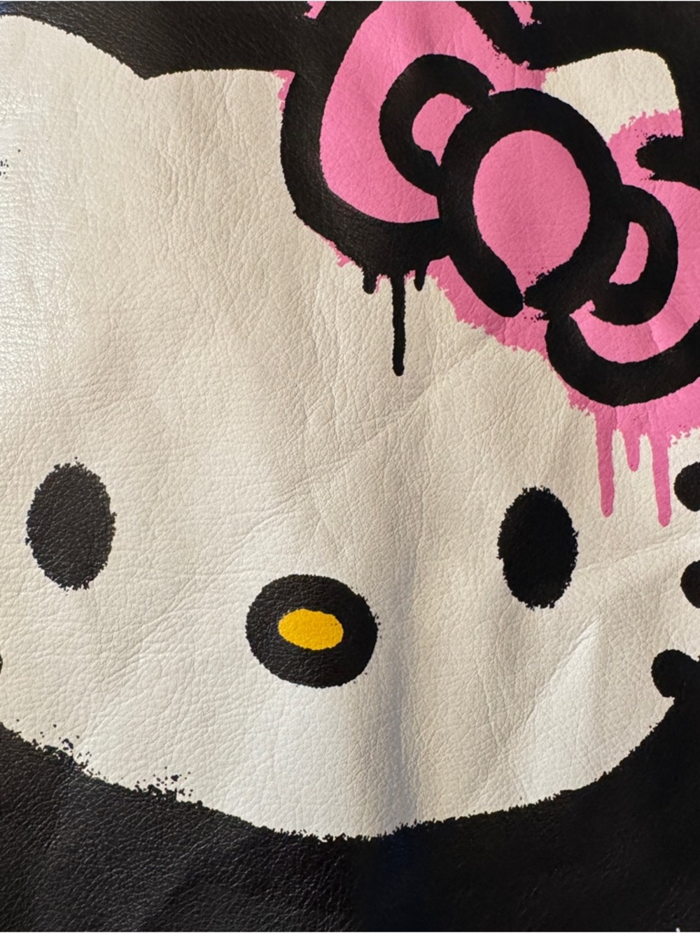 Hello Kitty Forever 21 Faux Leather Moto Jacket w/pins Kids 11/12 (Fits XXS/XS)